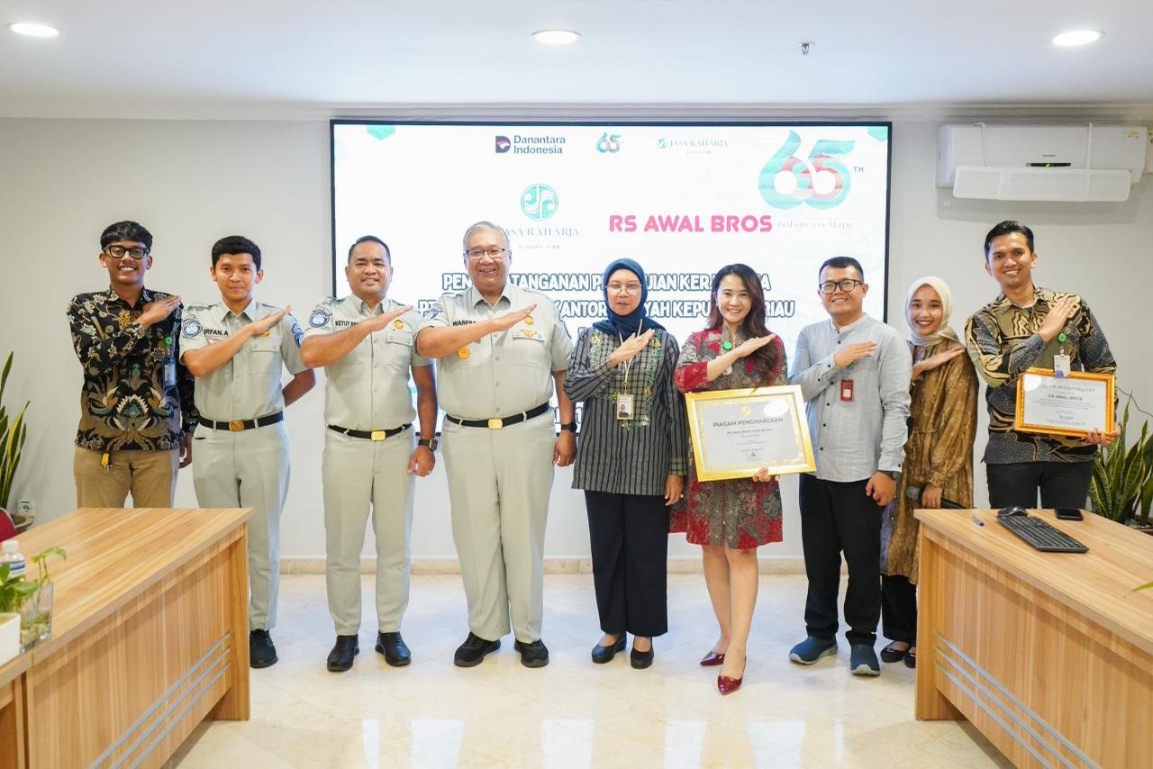 Jasa Raharja Kepri Serahkan Pengharagaan Quantum Claim Speed Award Tingkat Nasional dan Gelar Penandatanganan MOU di RS. Awal Bros Batam