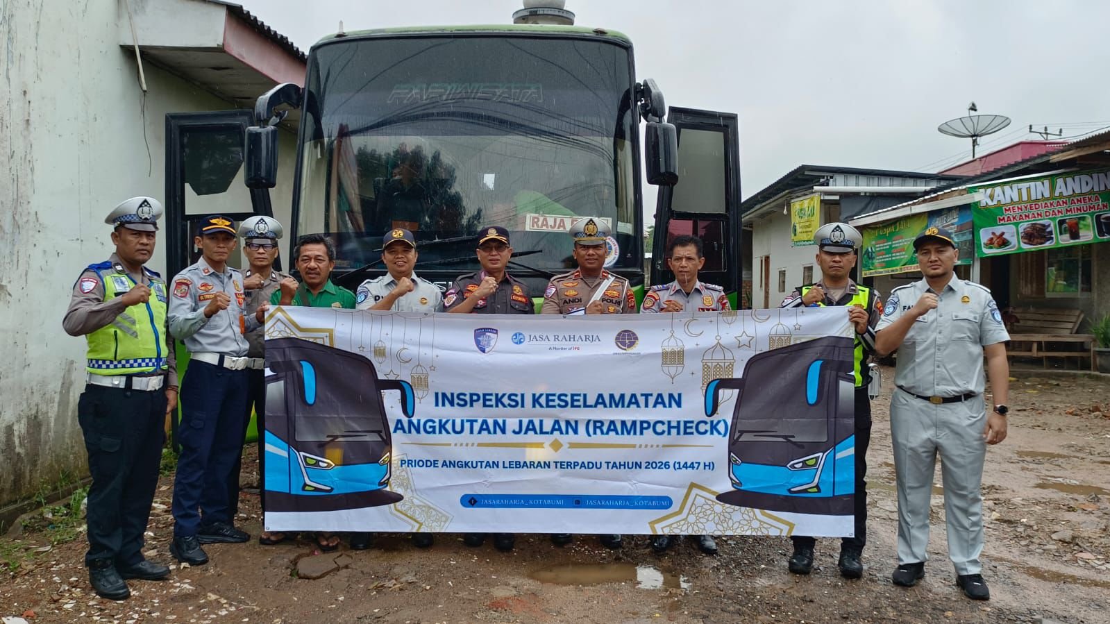 Jasa Raharja Cabang Kotabumi Bersama Stakeholder Laksanakan Ramp Check Armada Angkutan Lebaran 2026