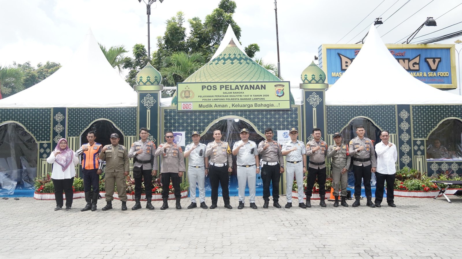 Jasa Raharja Wilayah Lampung Tinjau Kesiapan Pos Pelayanan Terpadu Begadang V