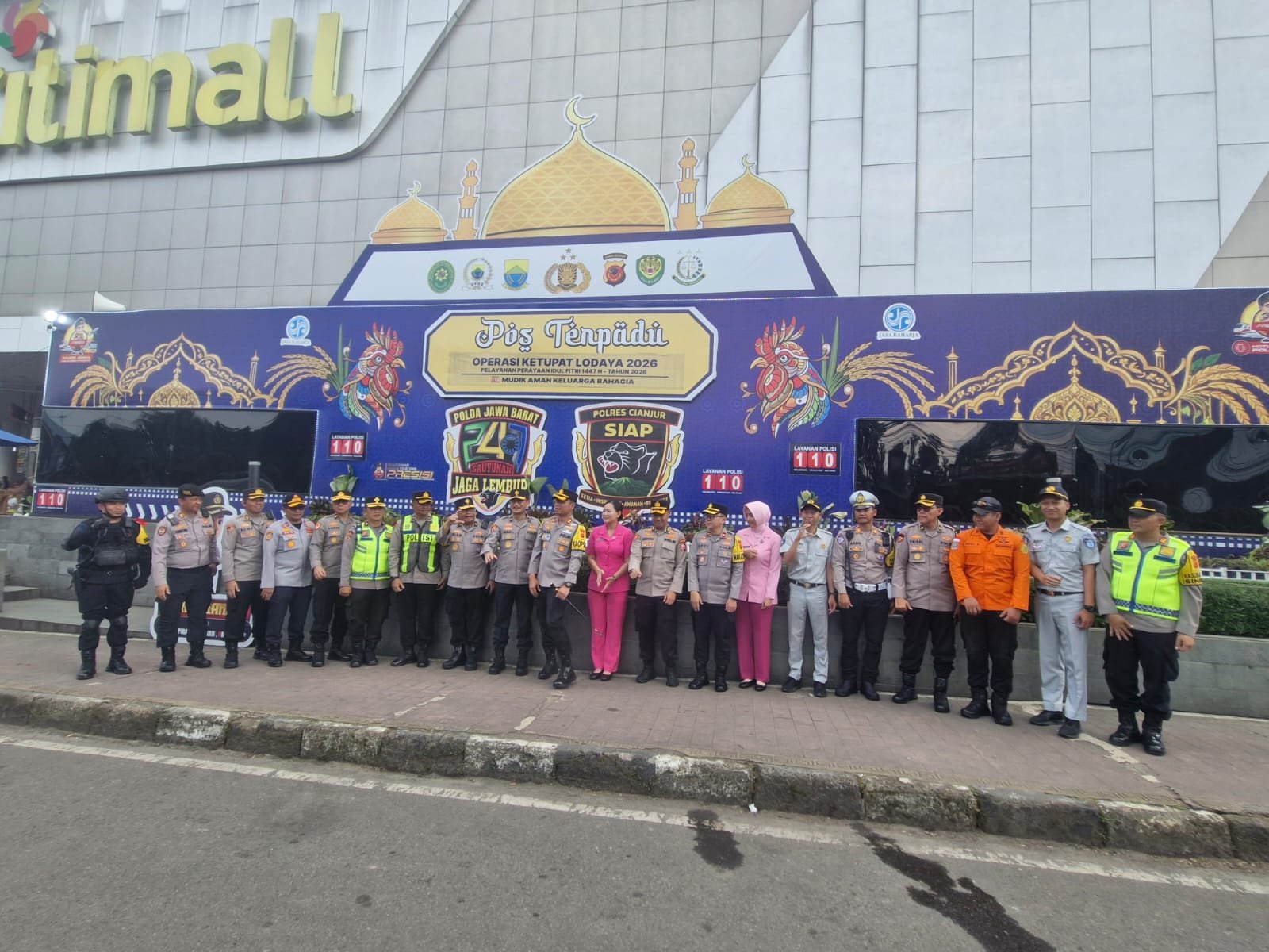 Jasa Raharja Sukabumi Dampingi Kunjungan Supervisi Mabes Polri di Pos Pelayanan Terpadu Tugu Gentur Cianjur