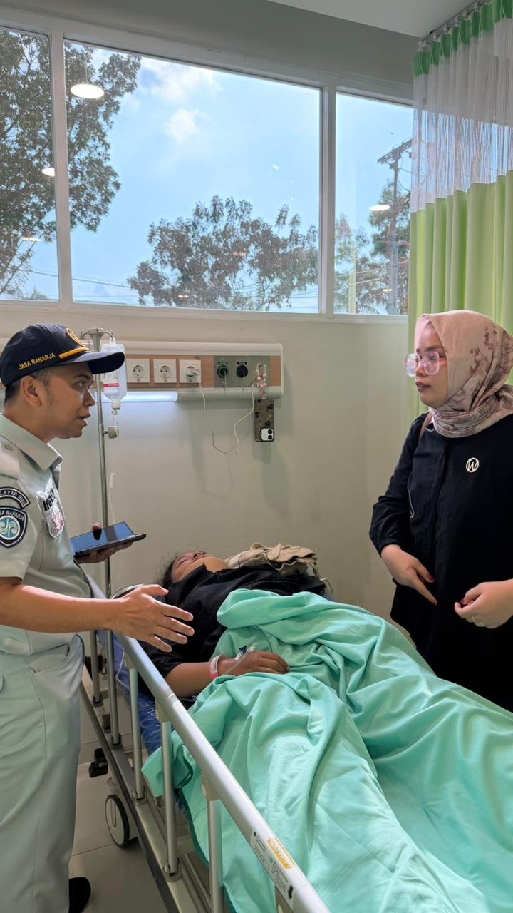 Jasa Raharja Riau Pastikan Keterjaminan Korban Kecelakaan Bus TAM Kontra Mobil Sigra di Pekanbaru