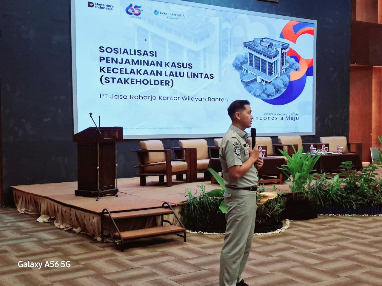 Jasa Raharja Gelar Sosialisasi Pencegahan Kecelakaan Lalu Lintas Bersama BPJS Kesehatan, BPJS Ketenagakerjaan, Taspen, dan ASABRI di Serang