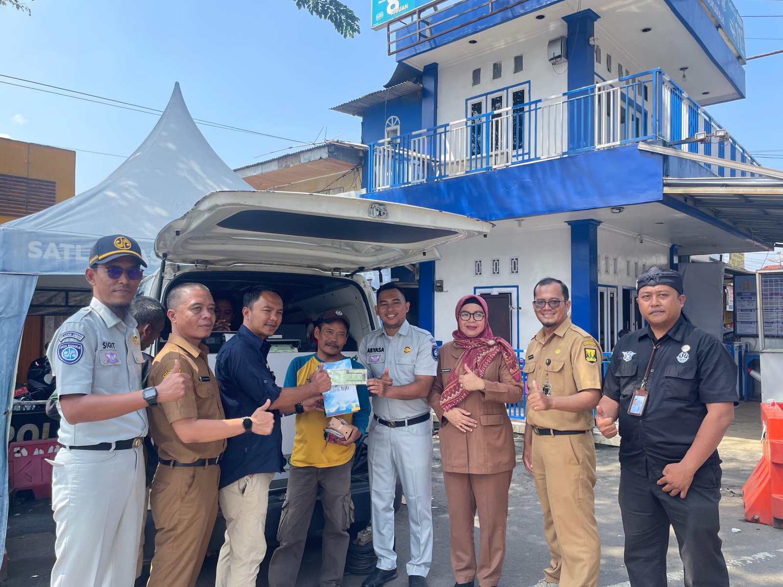 Tim Pembina Samsat Sukabumi I Cibadak Gelar Pemeriksaan Pajak Kendaraan Bermotor di Sukaraja