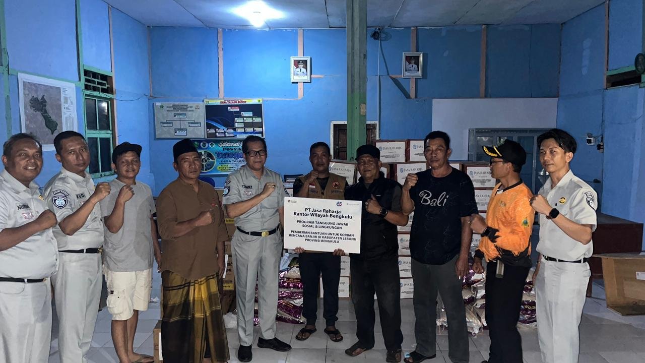 Jasa Raharja Kanwil Bengkulu Salurkan Bantuan untuk Korban Banjir dan Longsor di Kabupaten Lebong