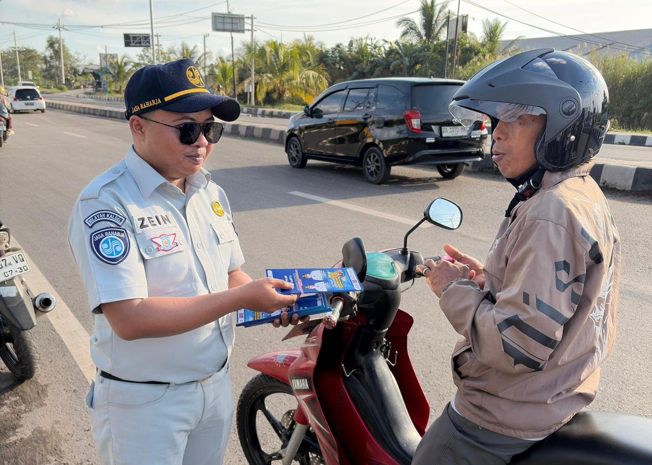 Tim Pembina Samsat Marabahan Tingkatkan Kepatuhan Pajak Kendaraan di Simpang Empat Handil Bakti