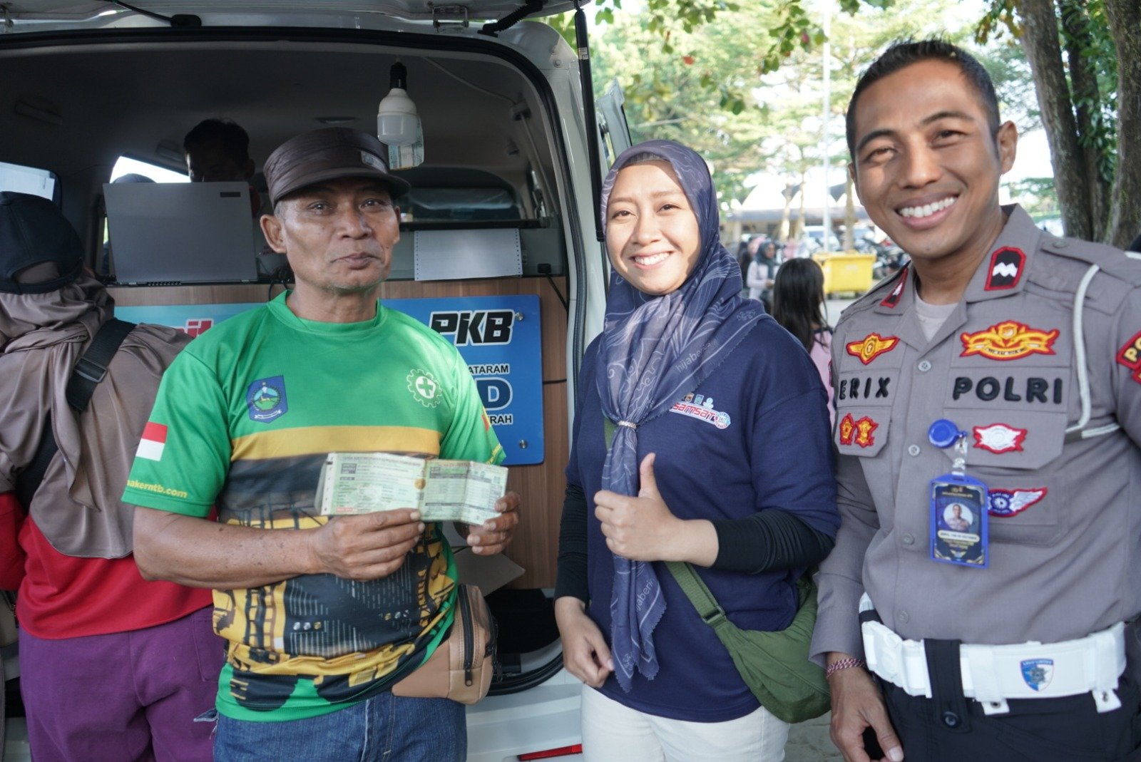 Jasa Raharja NTB Bersama Tim Pembina Samsat Permudah Layanan Masyarakat melalui Samsat Keliling di Car Free Day