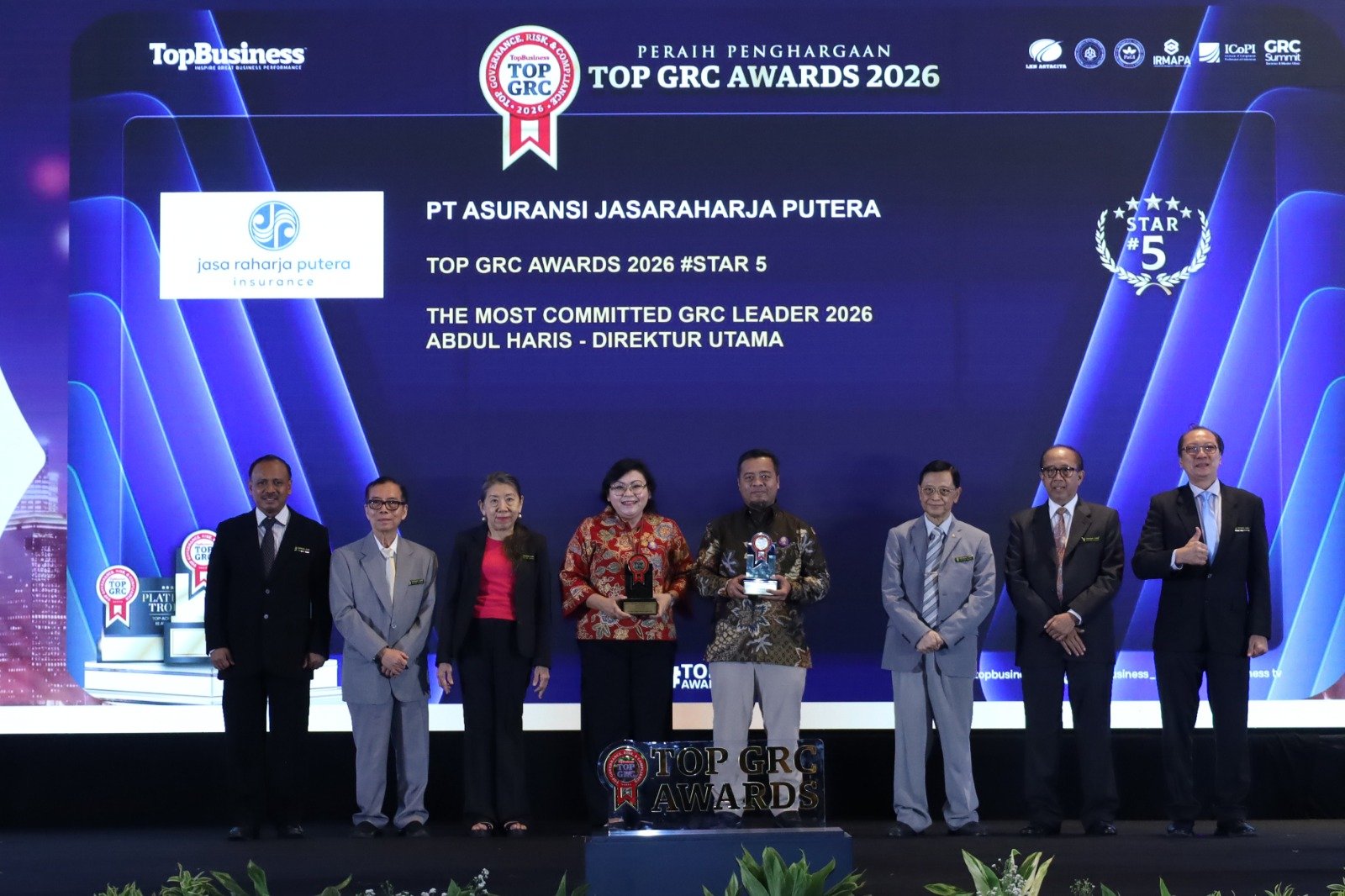 Jasaraharja Putera Raih TOP GRC Awards 2026 #5 Star, Tegaskan Komitmen Perkuat Tata Kelola, Manajemen Risiko dan Bisnis Berkelanjutan