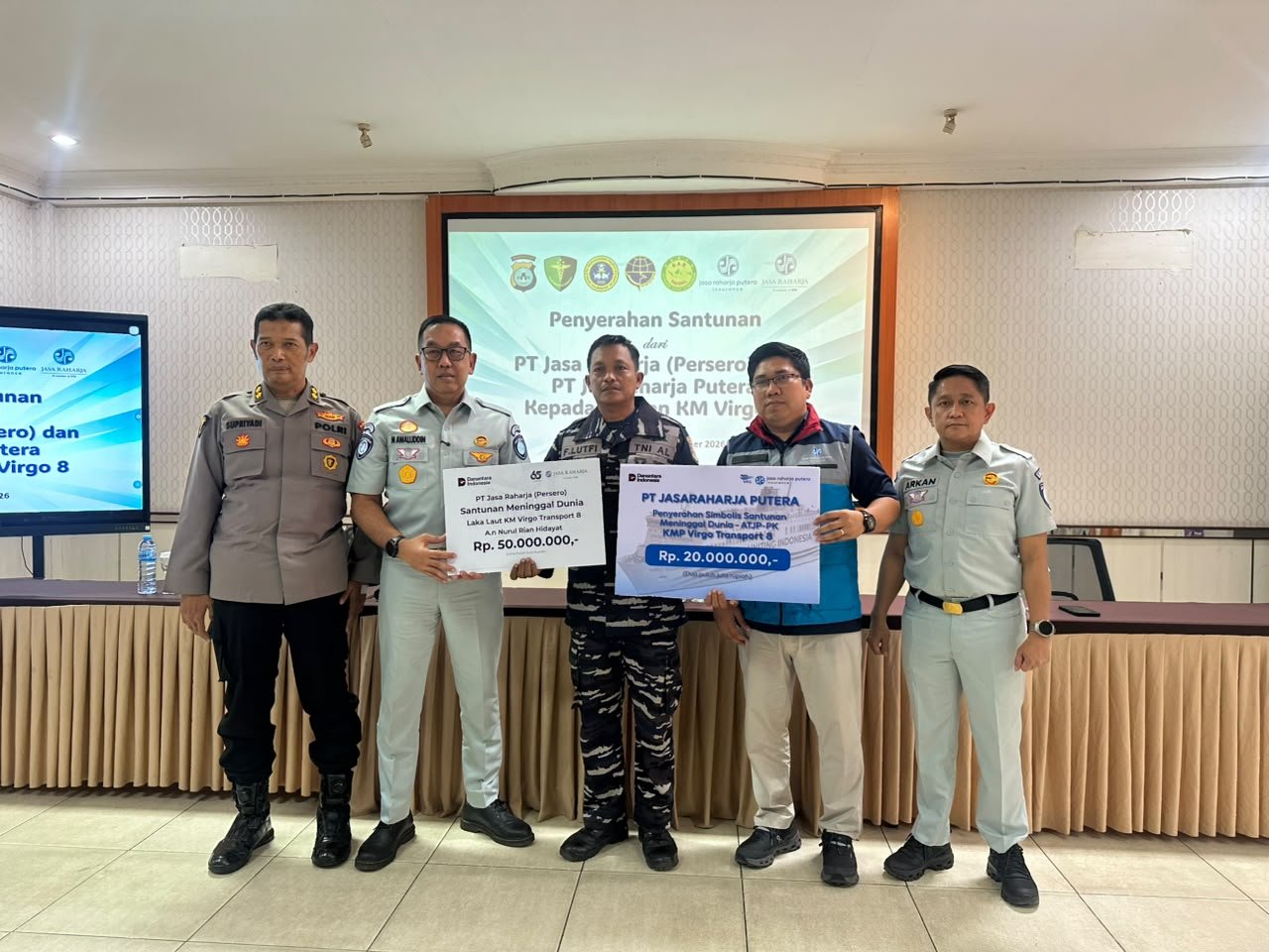 Pastikan Perlindungan, Jasaraharja Putera Salurkan Santunan bagi Korban Musibah KM Virgo Transport 8