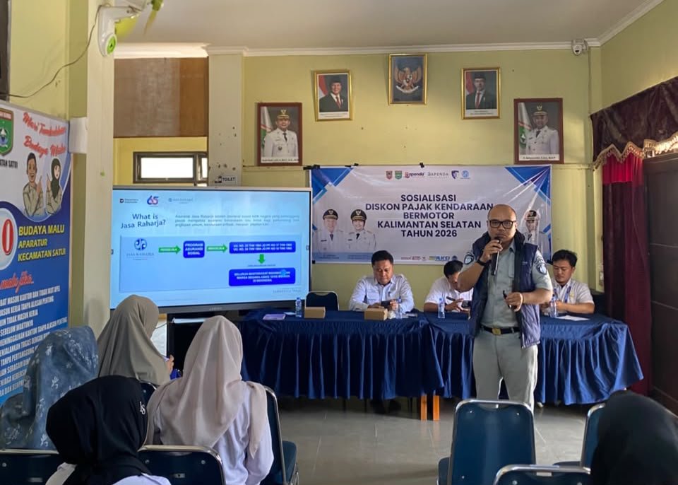 Jasa Raharja Kalsel Dekatkan Informasi Perlindungan kepada Masyarakat Satui